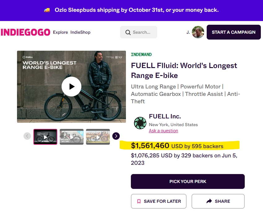 FUELL Raised More Than $1,500,000 For The FUELL Flluid e-Bike